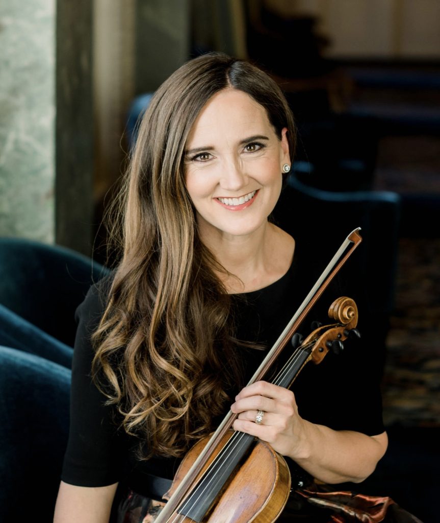 Jenny Oaks Baker with violin